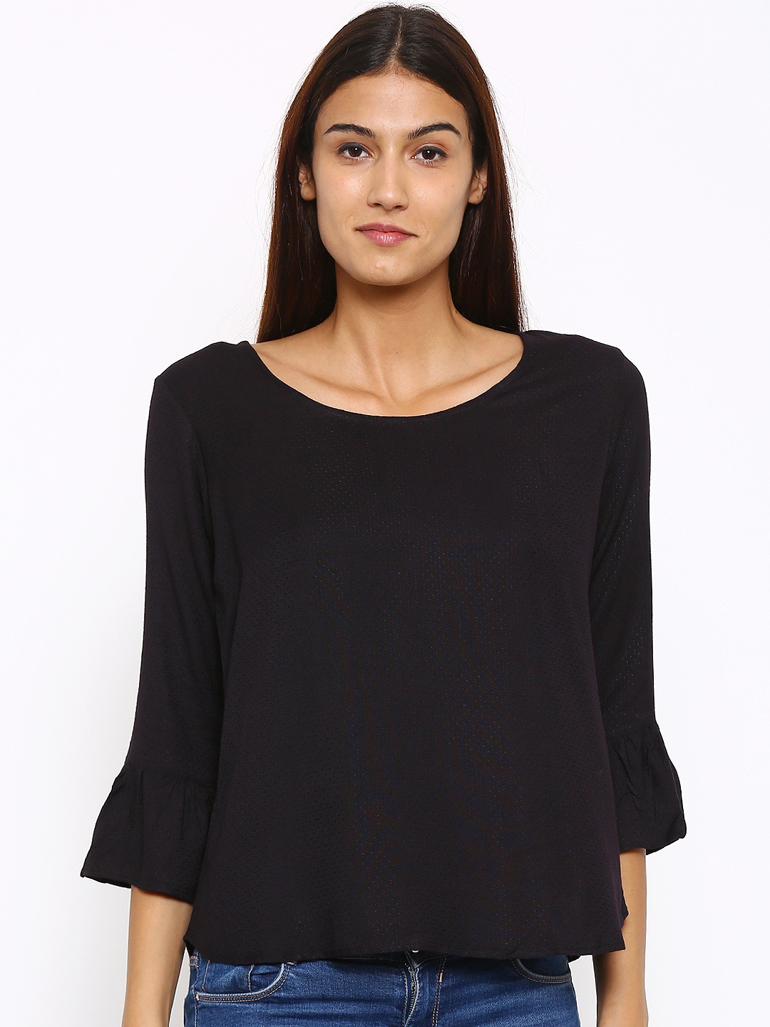 

Style Quotient Women Black Regular Top