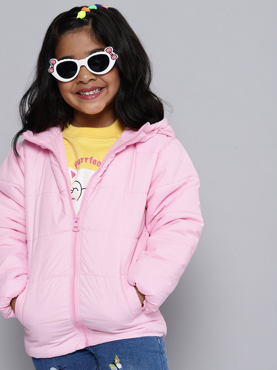 

HERE&NOW Girls Light Pink Padded Jacket