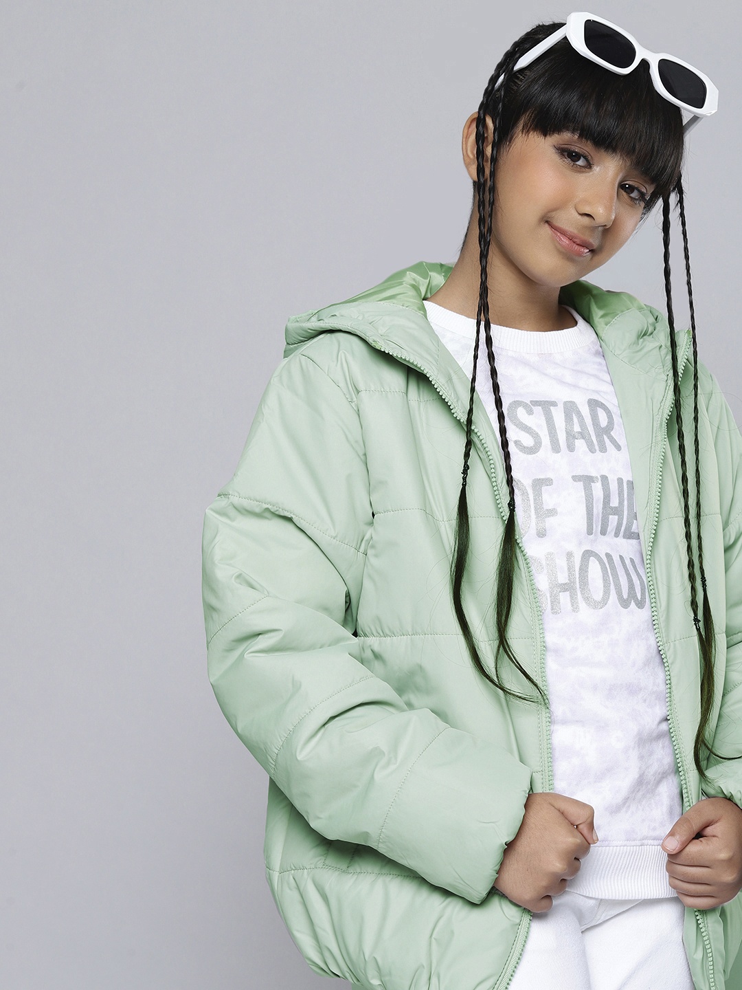 

HERE&NOW Girls Green Padded Jacket