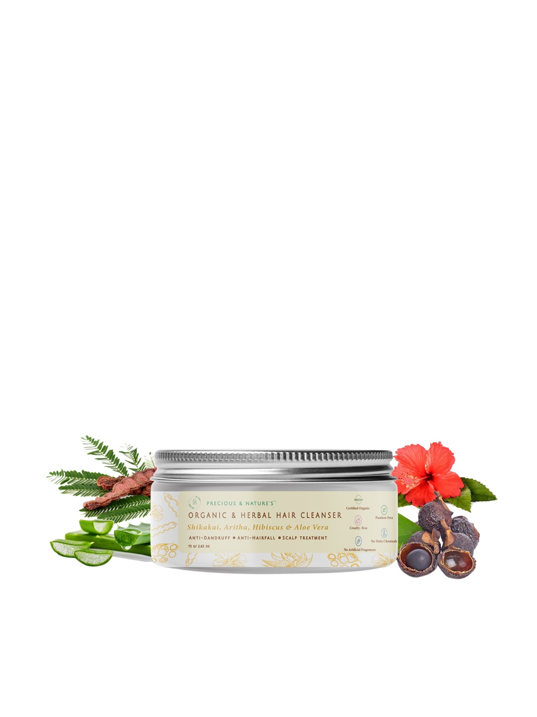 

Precious and Natures Organic Herbal Hair Cleanser - 75g, Silver