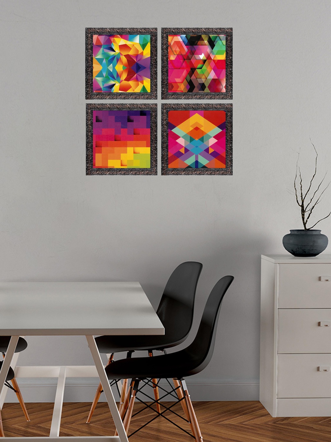 

Indianara Set Of 4 Framed Art Prints, Pink