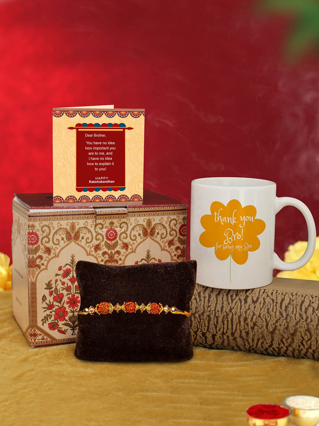 

TIED RIBBONS Multicolored Rakhi Gift Set, Multi