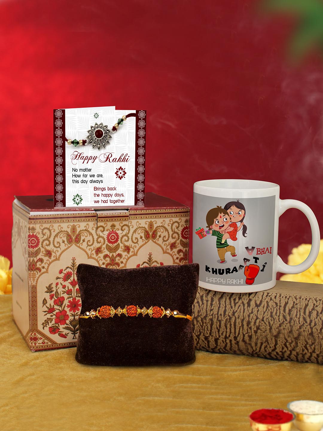 

TIED RIBBONS Multicoloured Rakhi Gift Set, Multi