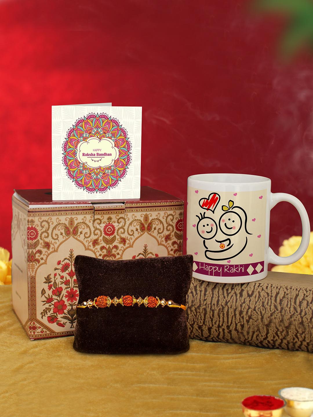 

TIED RIBBONS Multicolored Rakhi Gift Set, Multi