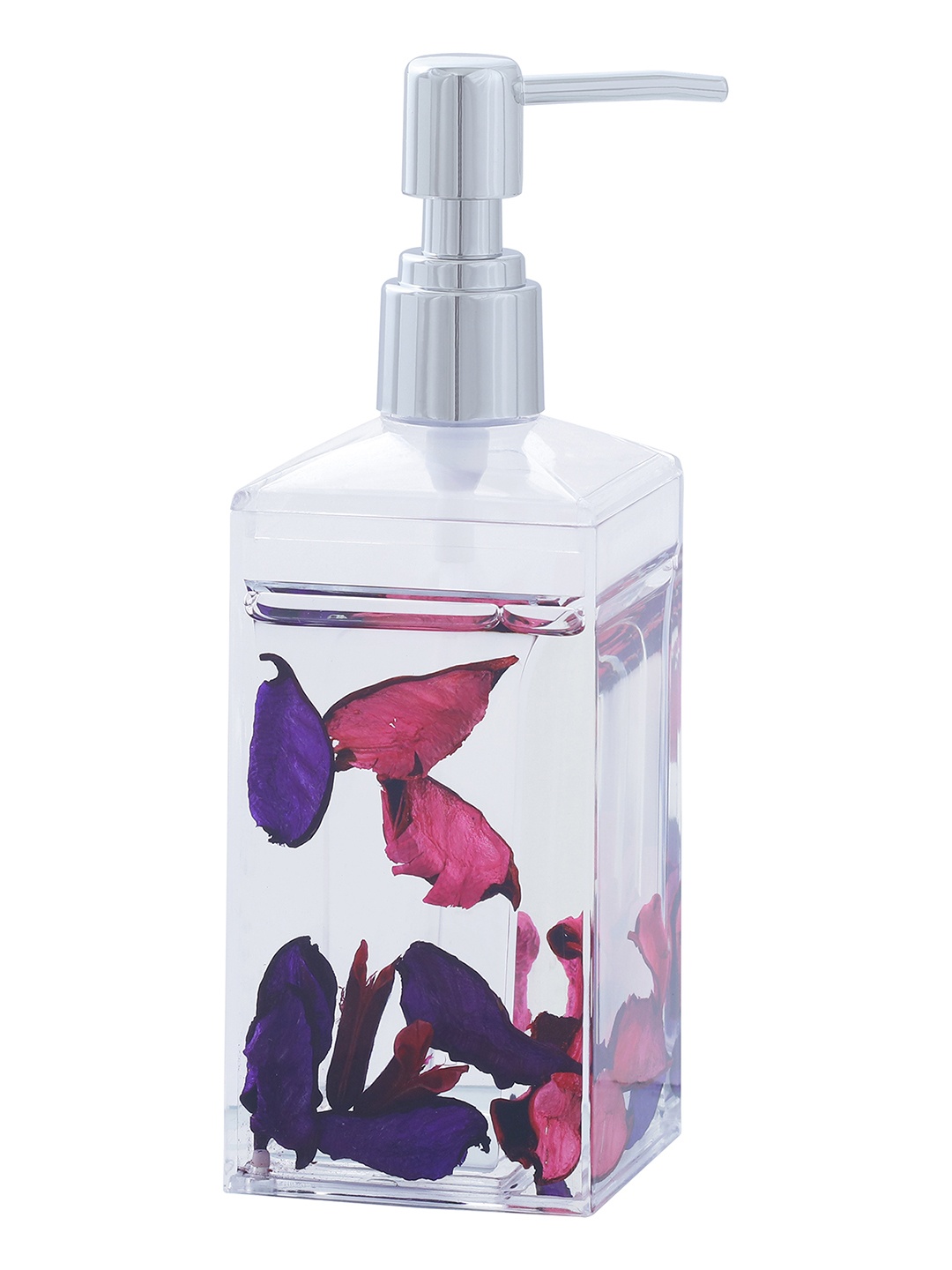 OBSESSIONS Pink & Transparent Agua Acrylic Soap Dispenser