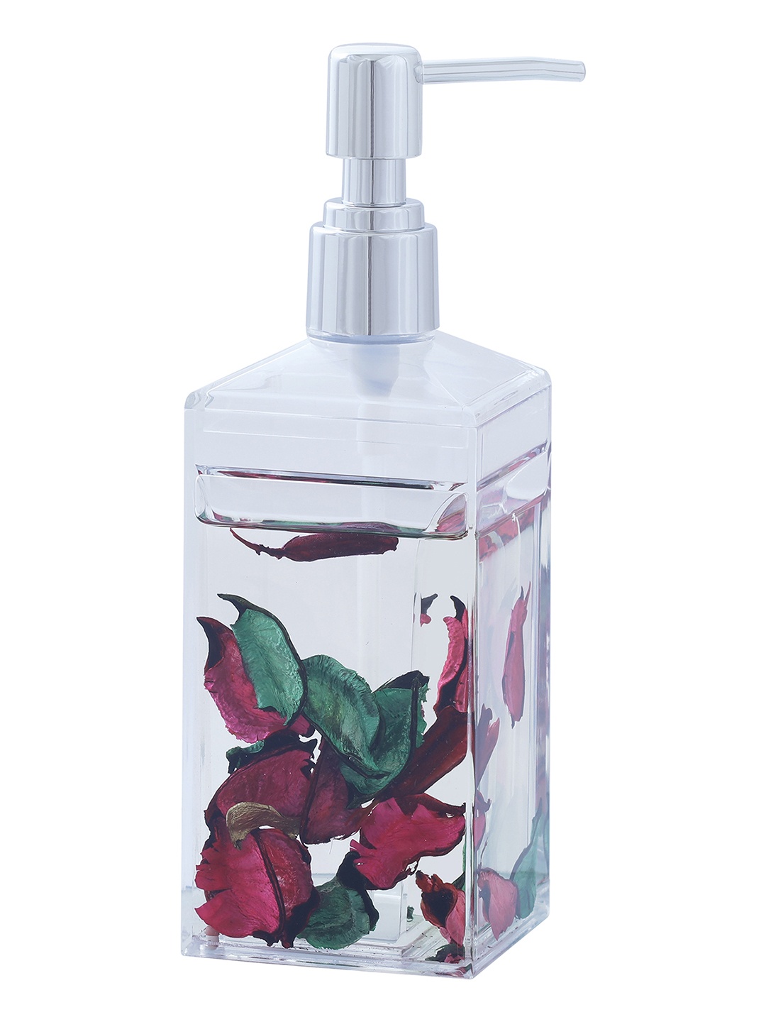 OBSESSIONS Pink & Transparent Agua Acrylic Soap Dispenser