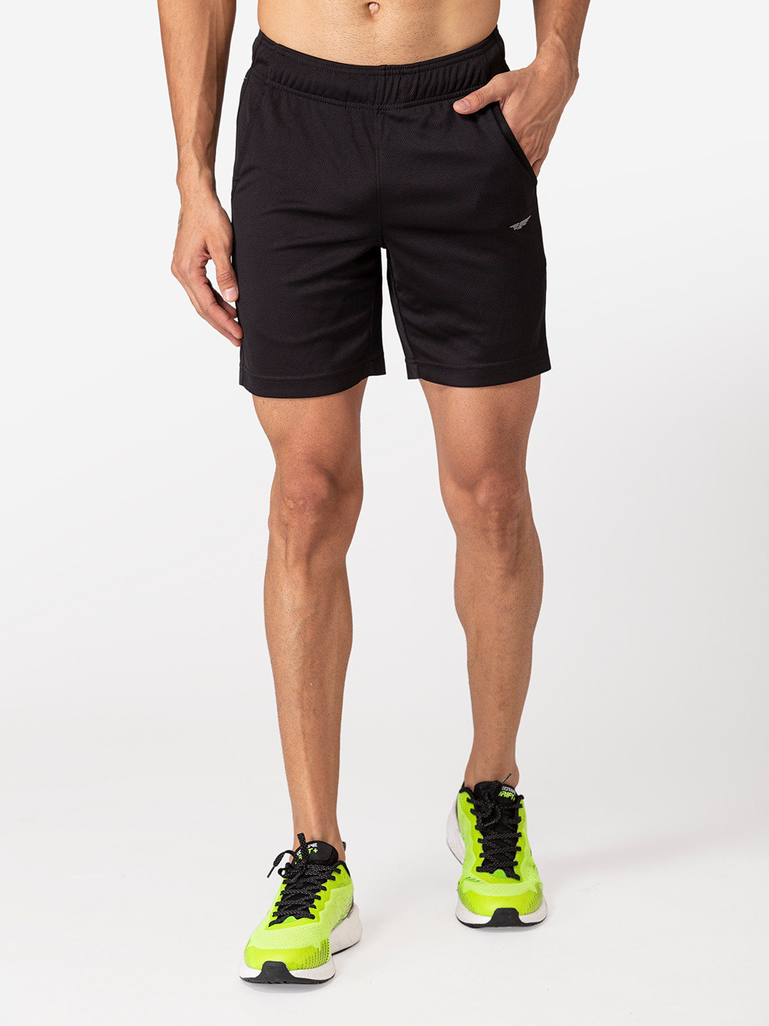 

Red Tape Men Black Mid-Rise Sports Shorts