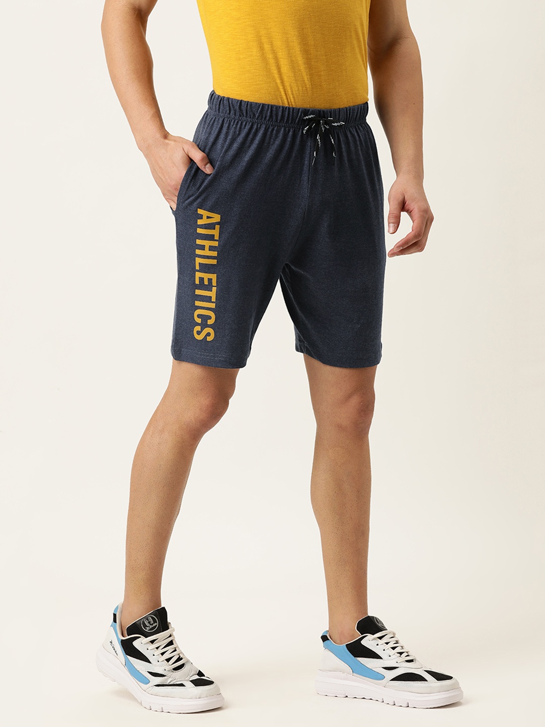 

Urban Dog Men Navy Blue Printed Regular Shorts