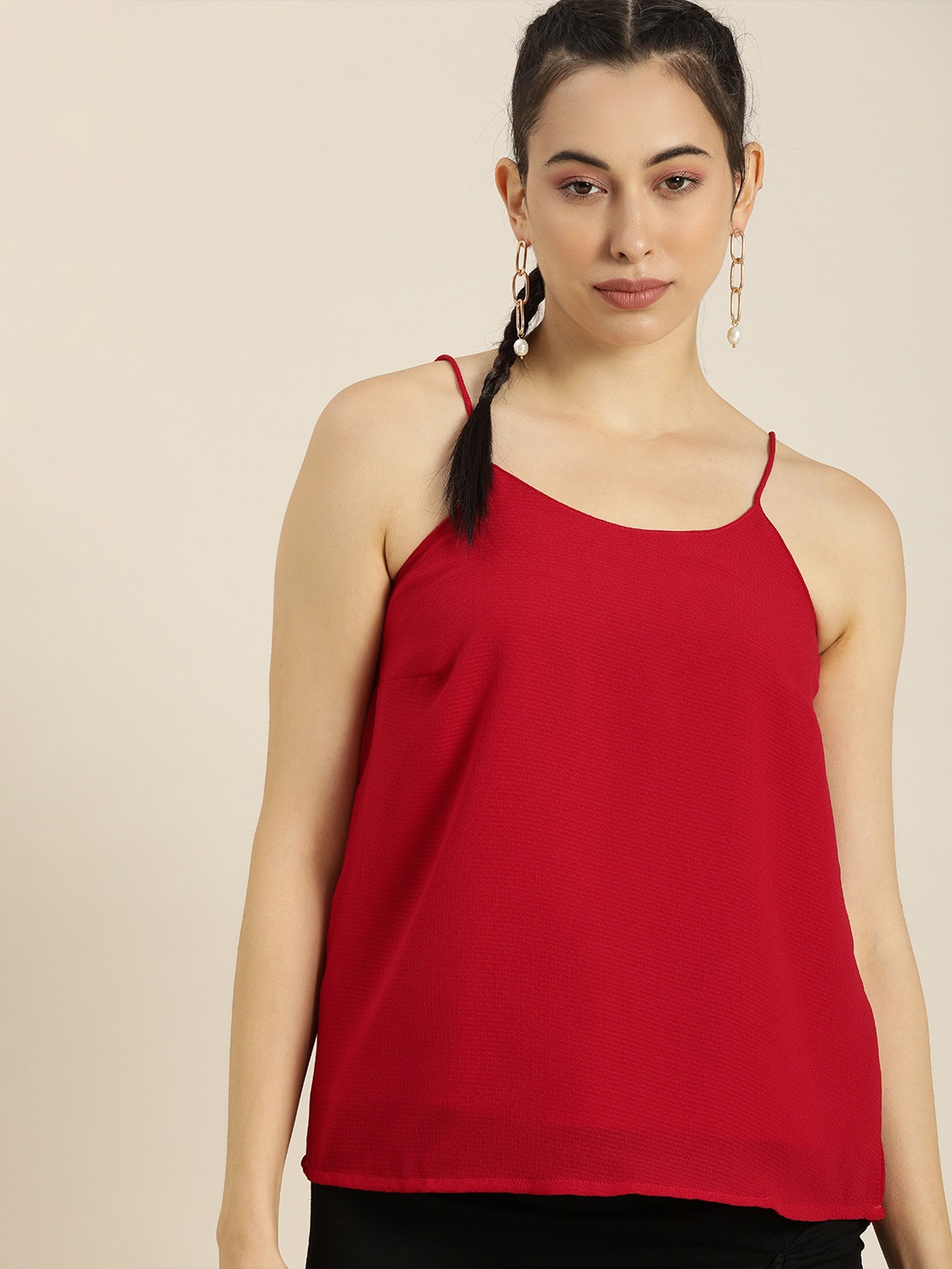 

Moda Rapido Red Regular Top