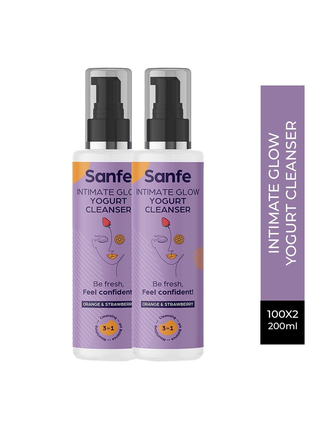 

Sanfe Intimate Yoghurt Cleanser for Sensitive skin - 100ml (Pack of 2), Coral