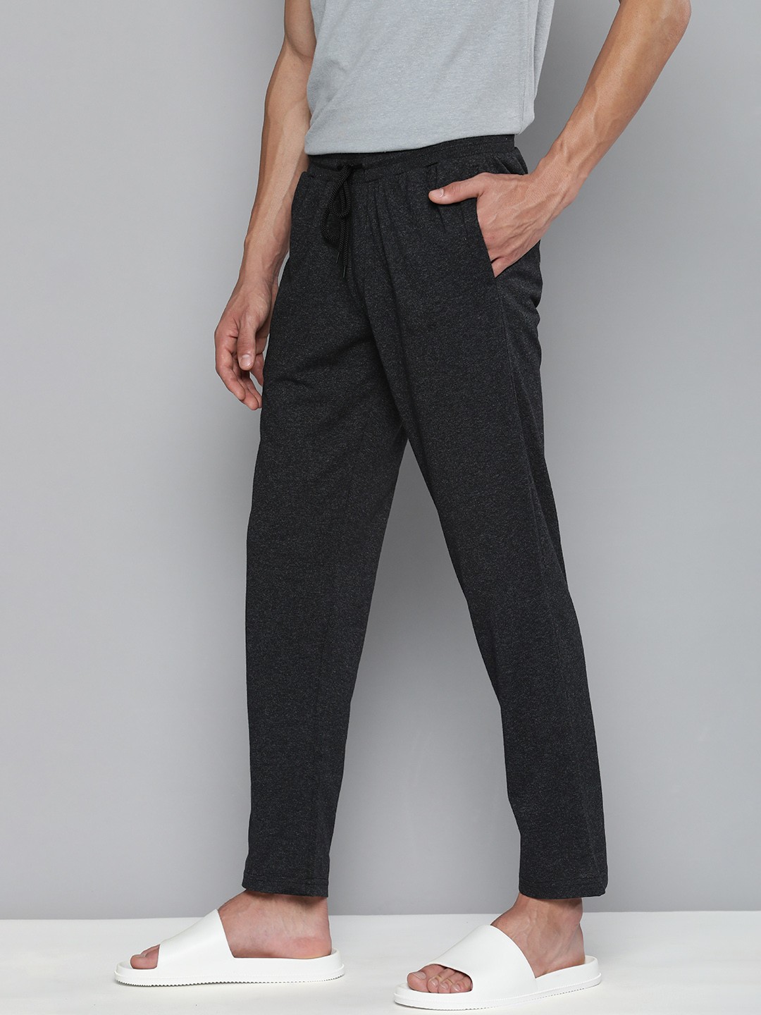 

Mast & Harbour Men Charcoal Grey Tapered Fit Lounge Pants