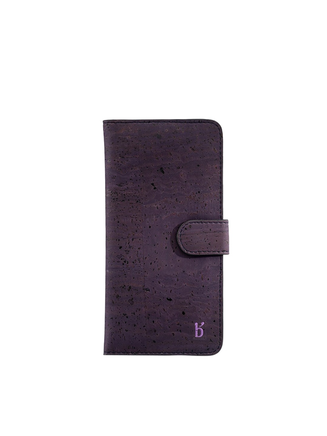 

Beej Women Purple Textured Cork Two Fold Sustainable Wallet