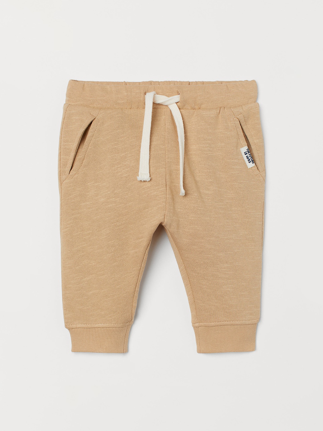 

H&M Boys Beige Solid Cotton Joggers