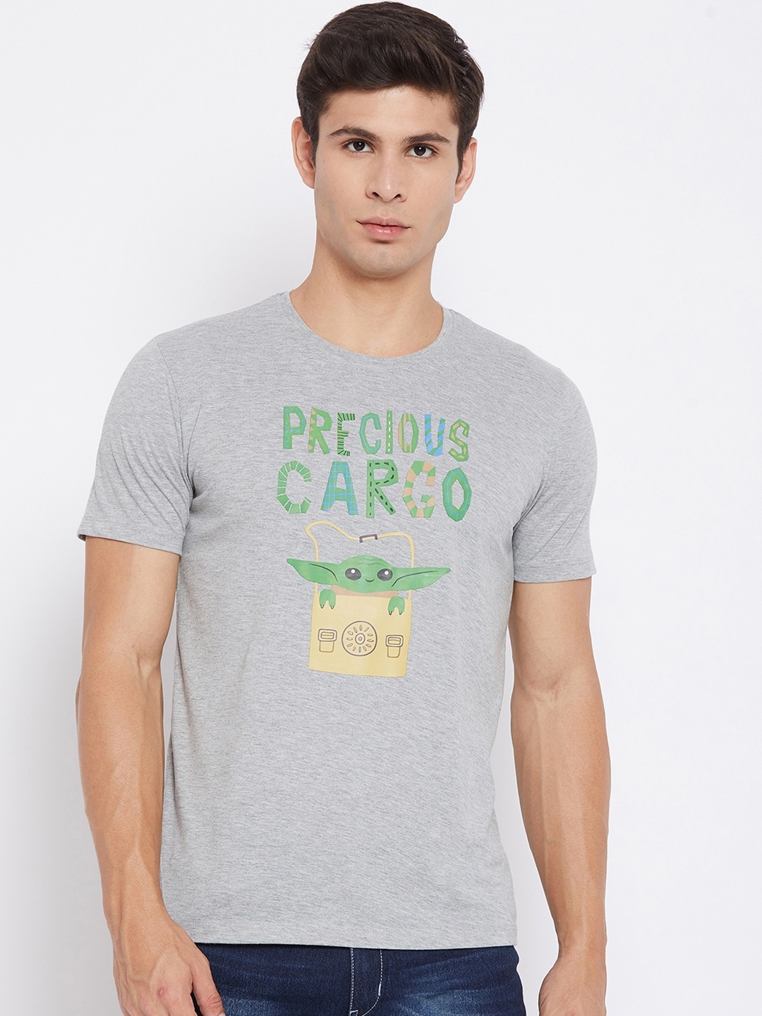 

Star Wars by Wear Your Mind Men Grey Printed T-shirt