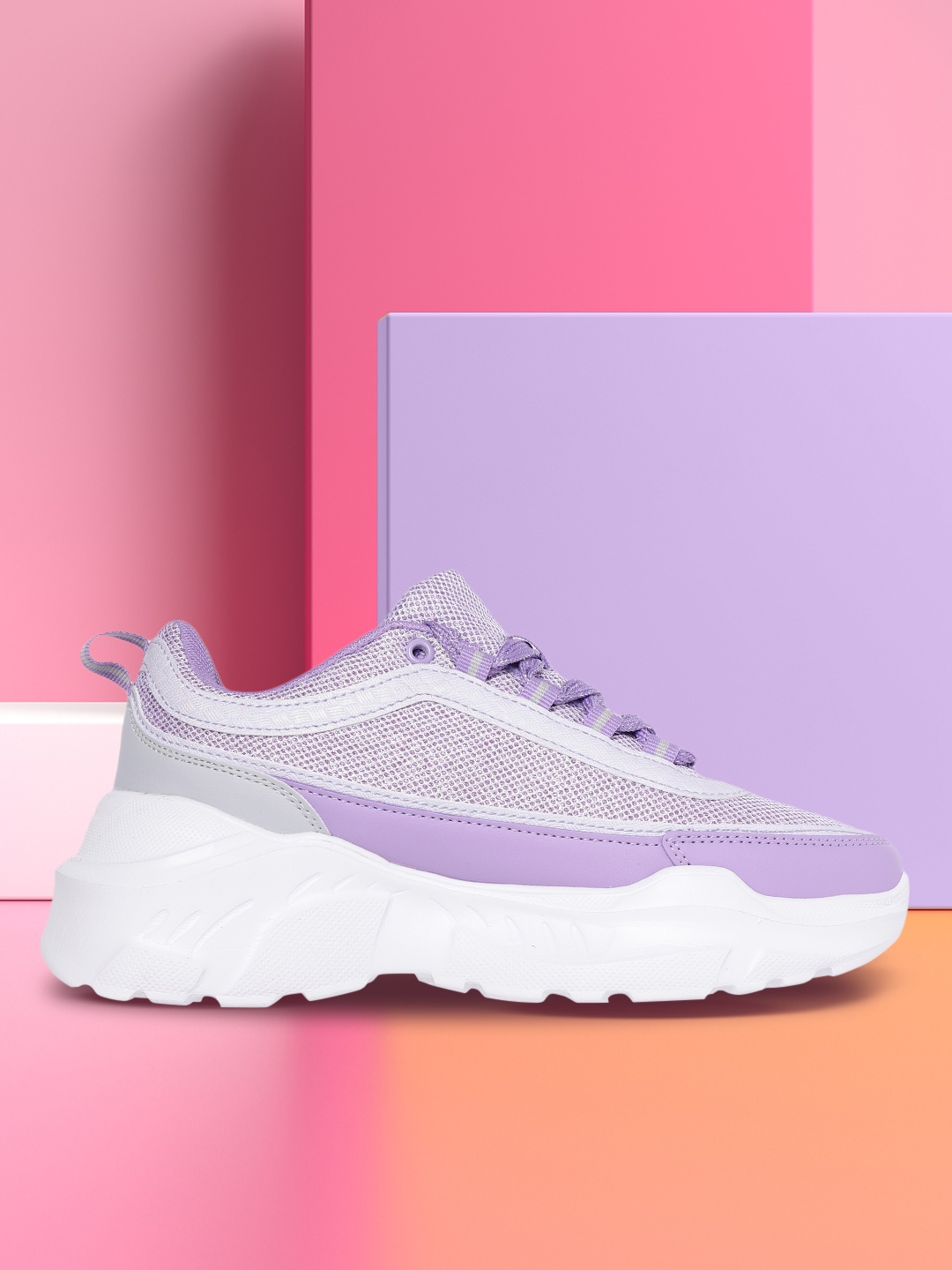 

Kook N Keech Women Lavender Woven Design Sneakers