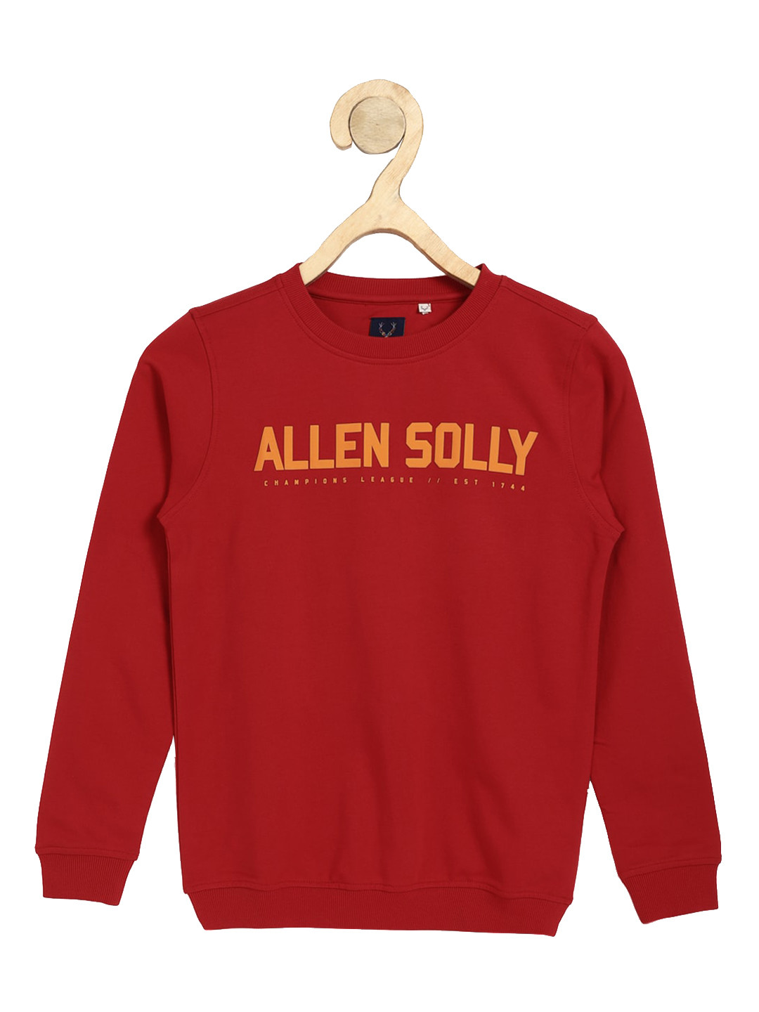 

Allen Solly Junior Boys Red Printed Cotton Sweatshirt