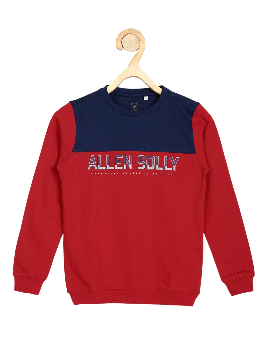 

Allen Solly Junior Boys Red Colourblocked Sweatshirt