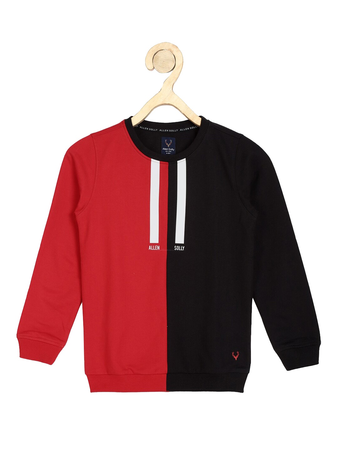 

Allen Solly Junior Boys Red And Black Colourblocked Sweatshirt