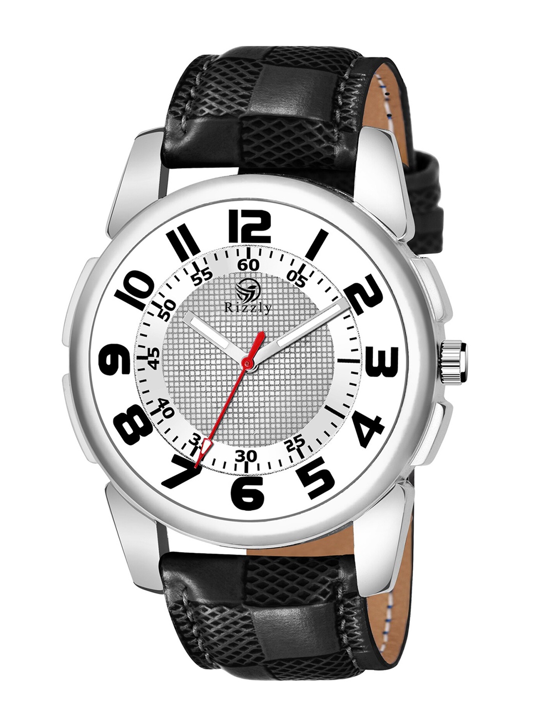 

Rizzly Boys White Brass Dial & Black Leather Straps Analogue Watch