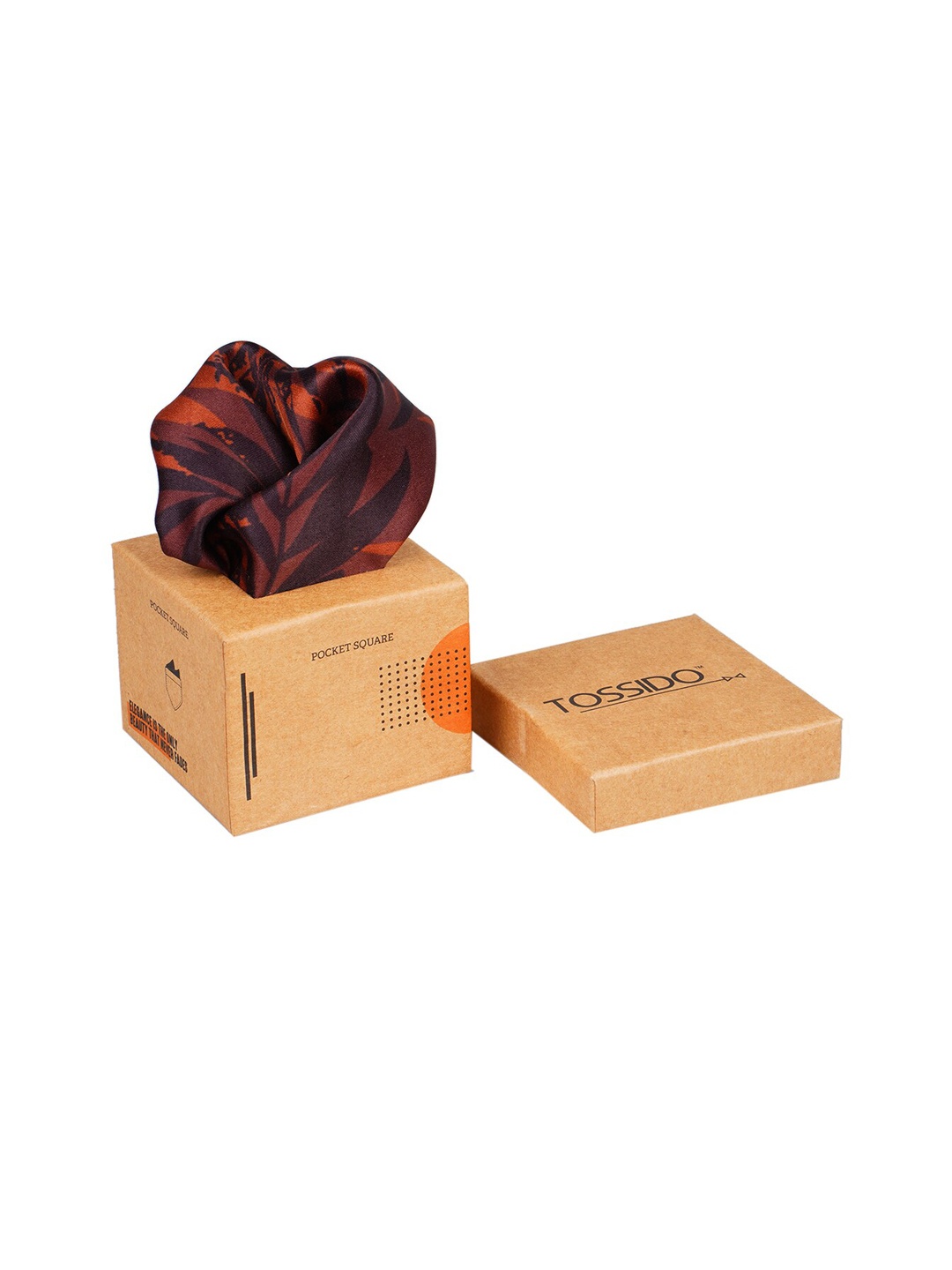 

Tossido Men Brown & Black Printed Pocket Square