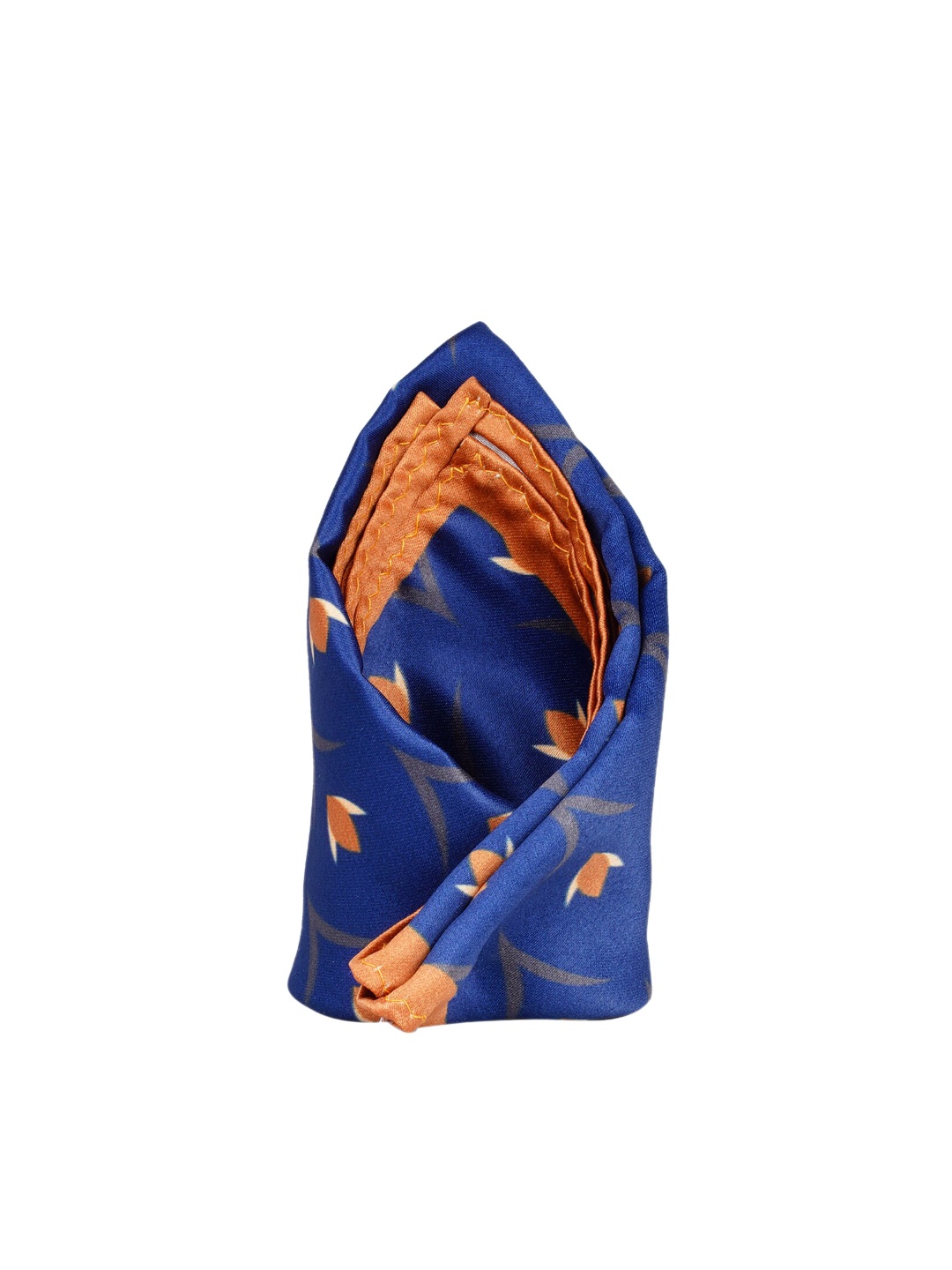 

Tossido Men Blue & Orange Printed Pocket Square