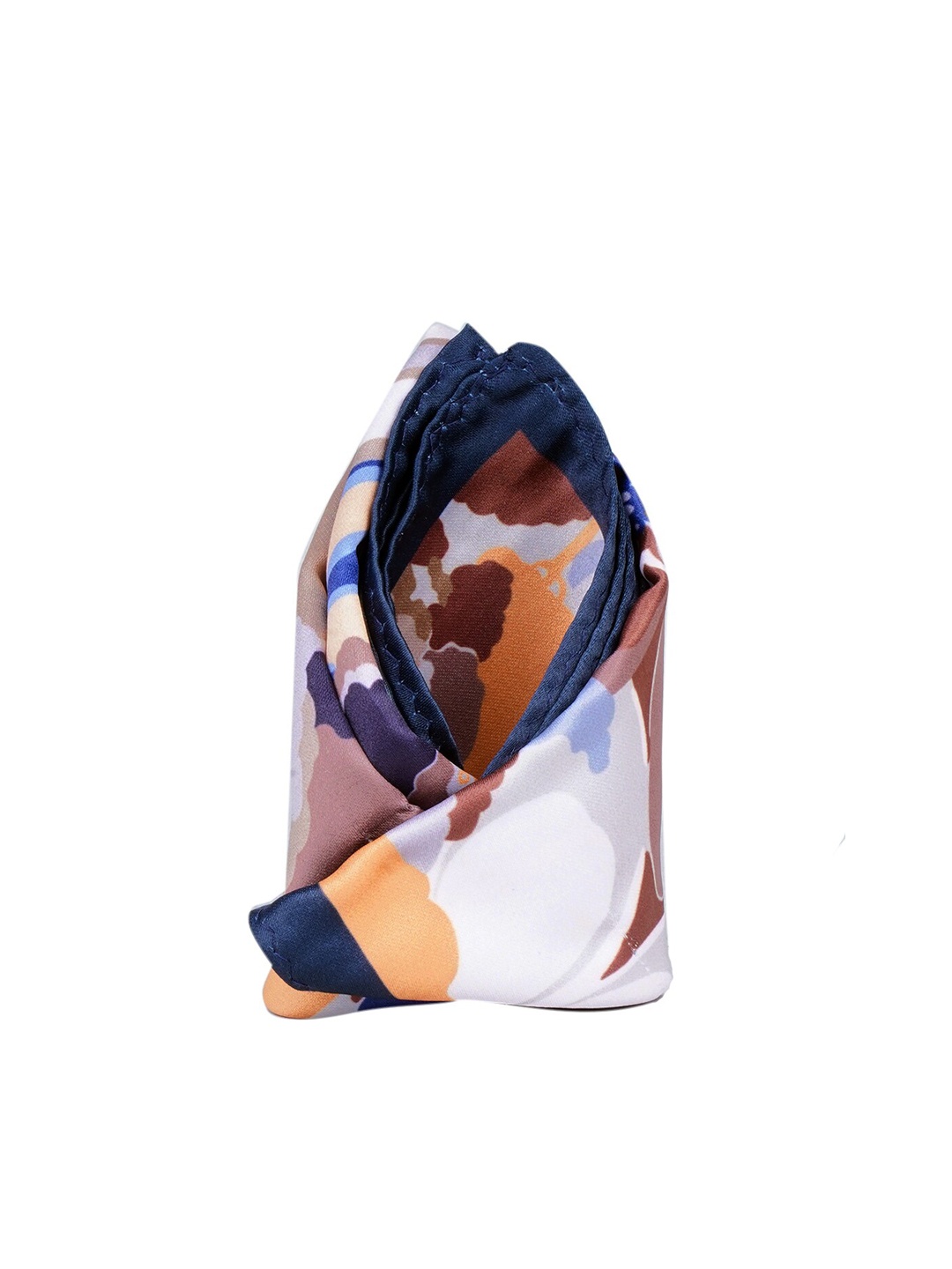 

Tossido Men Brown & Blue Printed Pocket Square