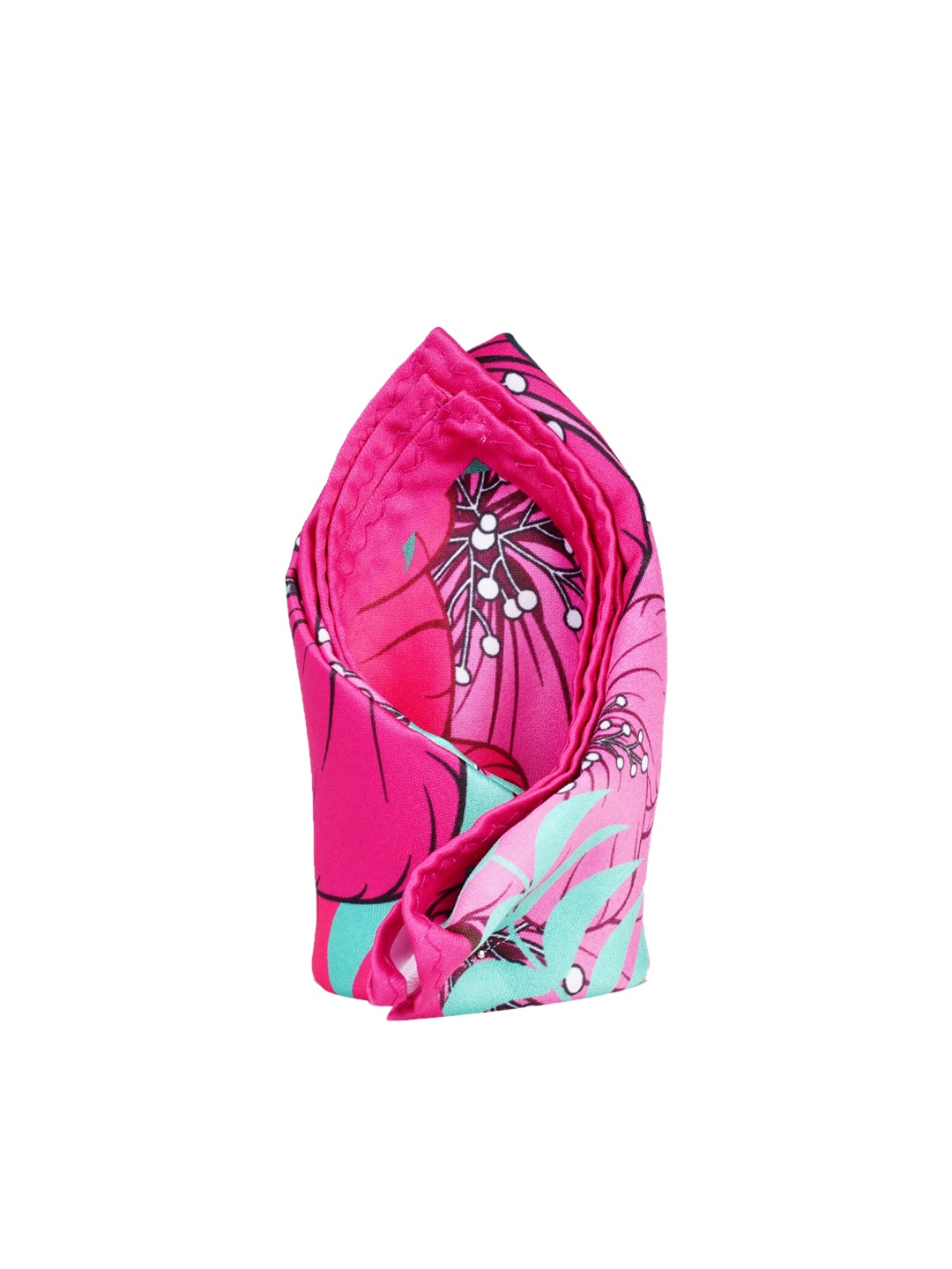 

Tossido Men Pink & Blue Floral Printed Pocket Square