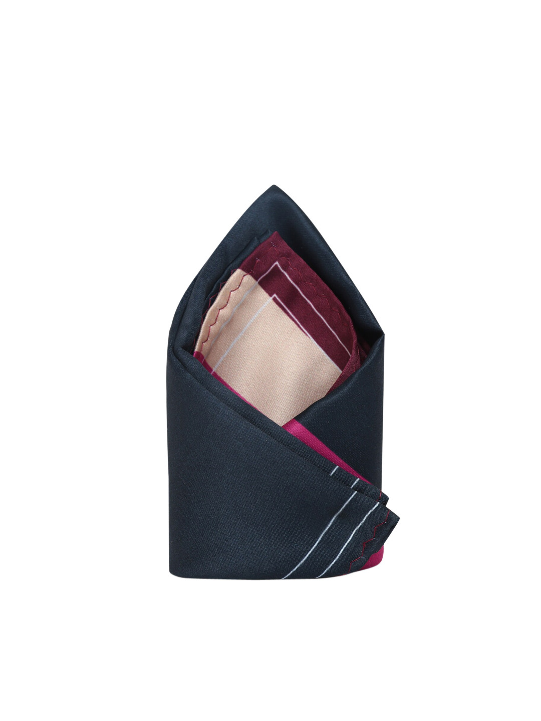 

Tossido Men Navy-Blue & Pink Printed Pocket Square