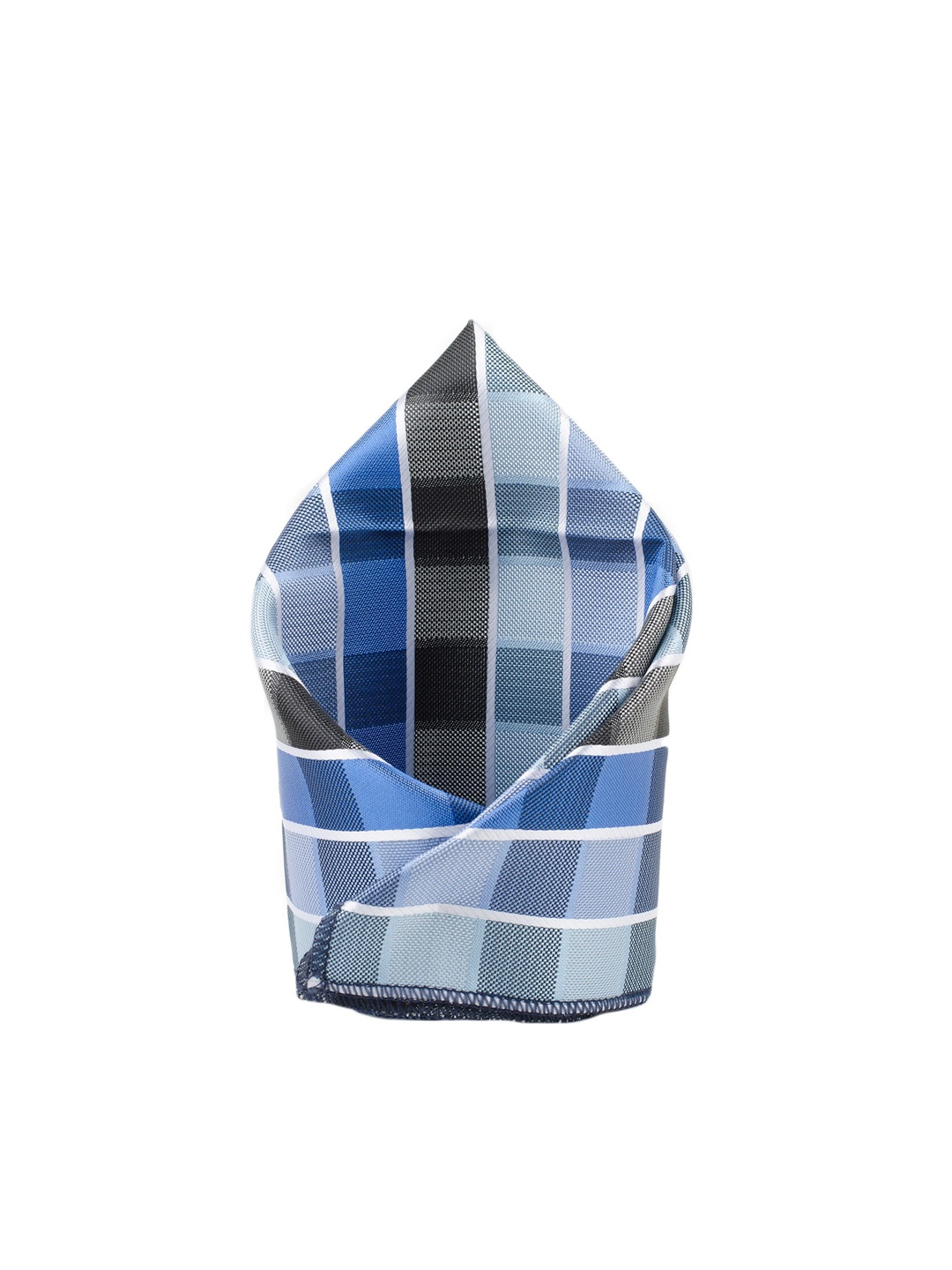 

Tossido Men Blue & Black Self Checked Pocket Square
