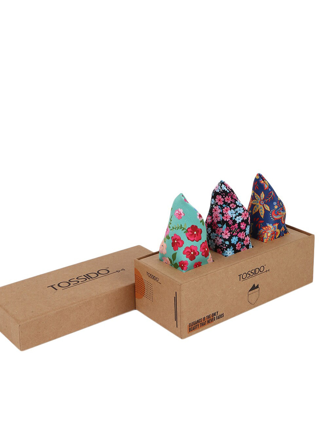 

Tossido Men Pack of 3 Printed Pocket Square, Multi