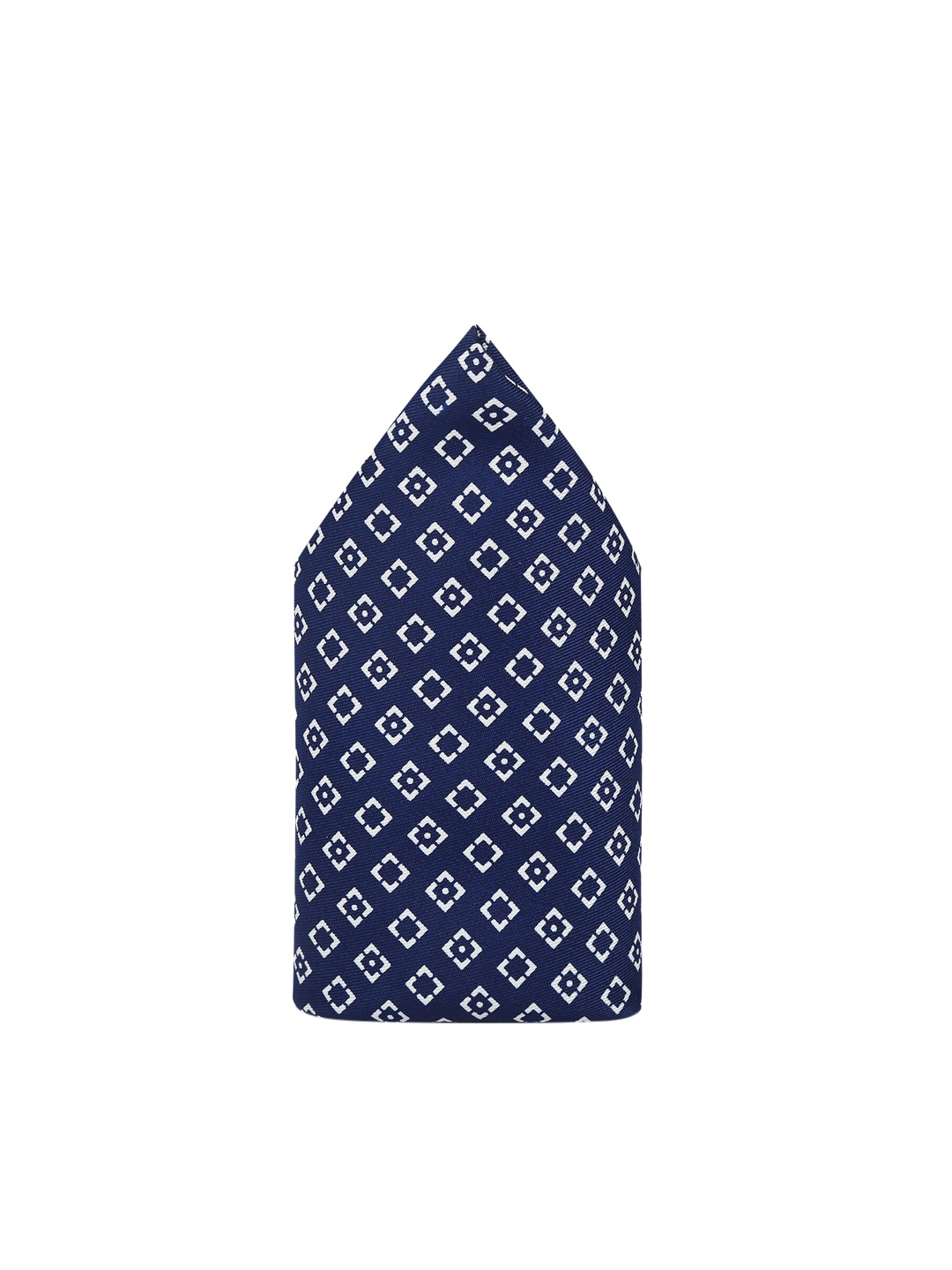 

Tossido Men Navy Blue & White Printed Pocket Square