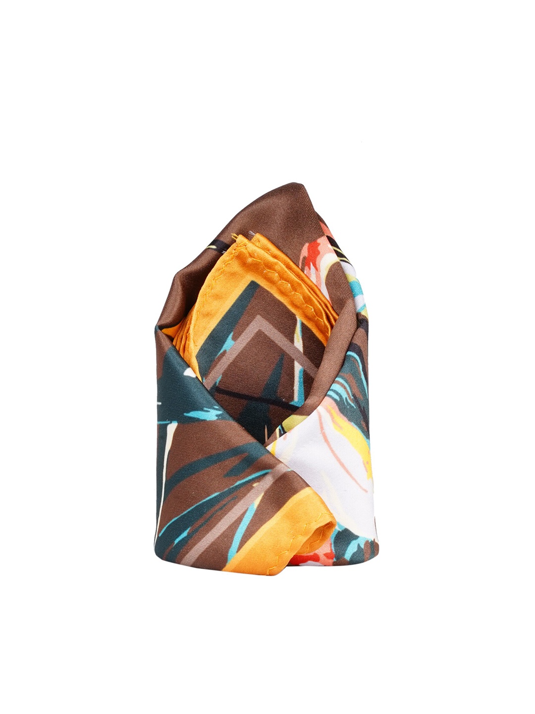 

Tossido Men Brown & Yellow Printed Pocket Square