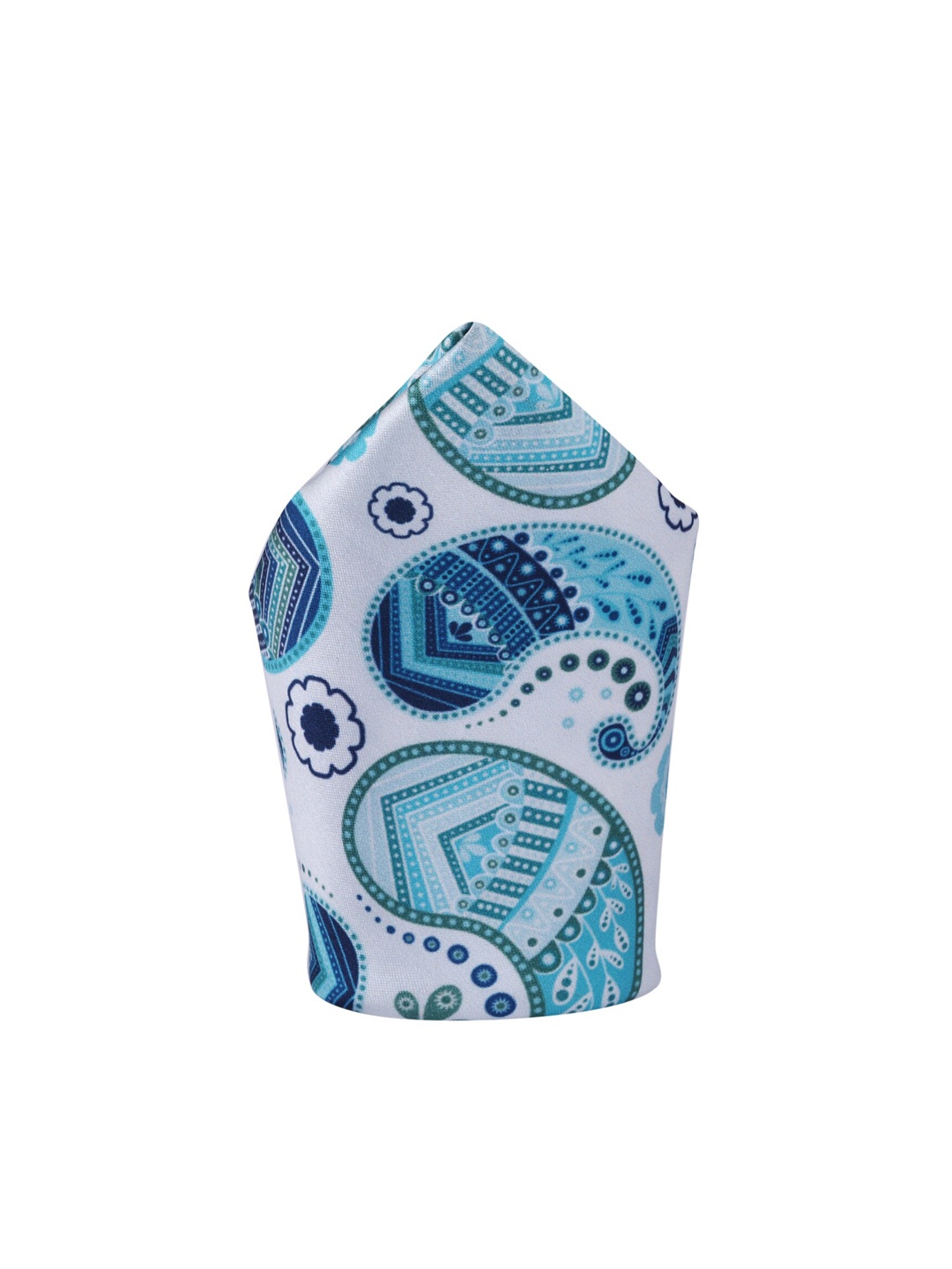 

Tossido Men Blue & White Printed Pocket Square