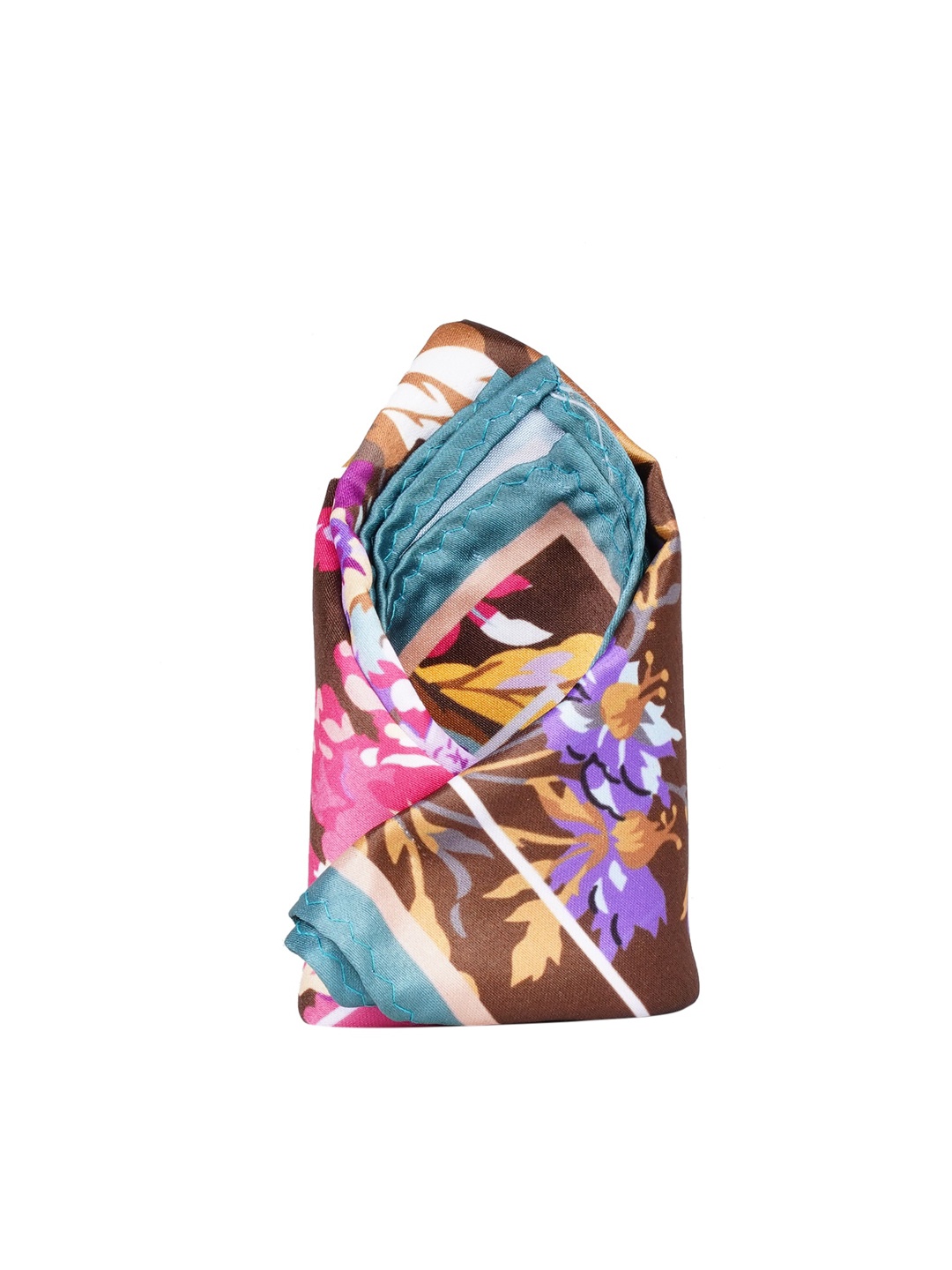 

Tossido Men Brown & Pink Printed Pocket Square