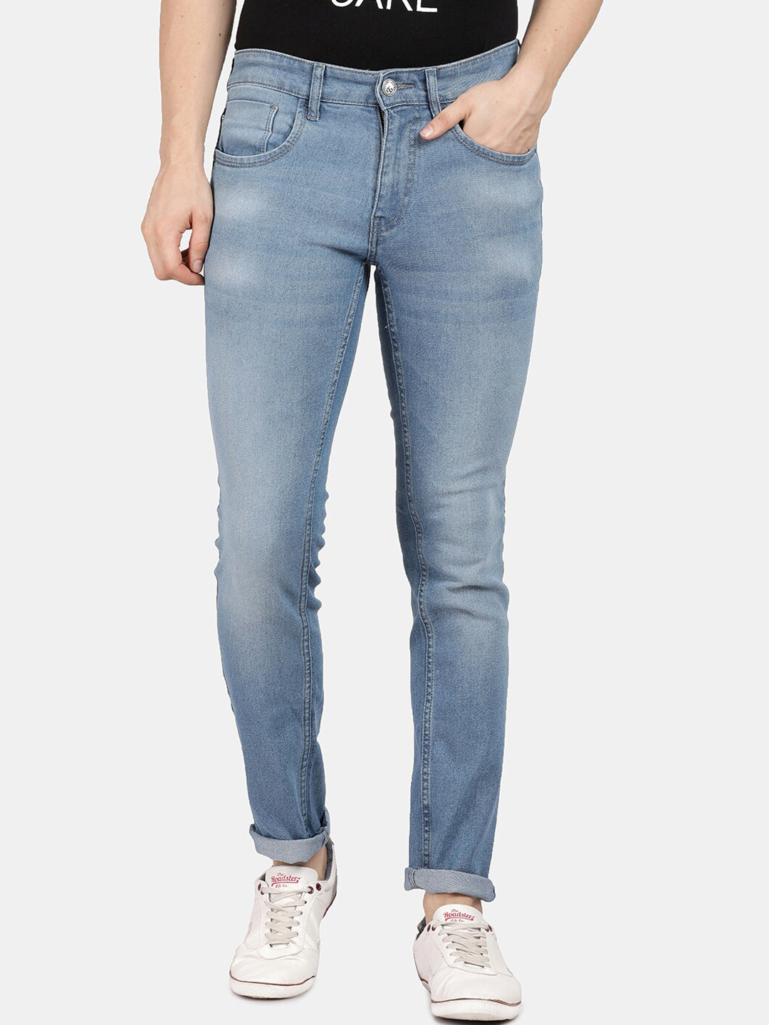 

Llak Jeans Men Blue Skinny Fit Heavy Fade Stretchable Jeans