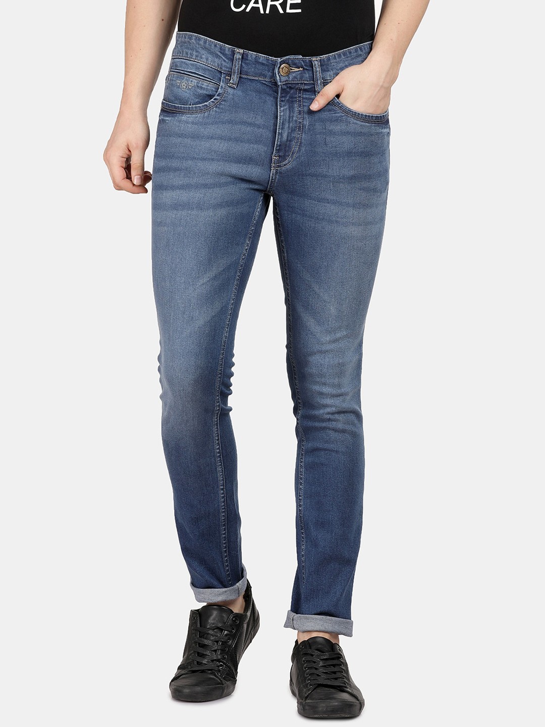 

Llak Jeans Men Blue Skinny Fit Heavy Fade Jeans