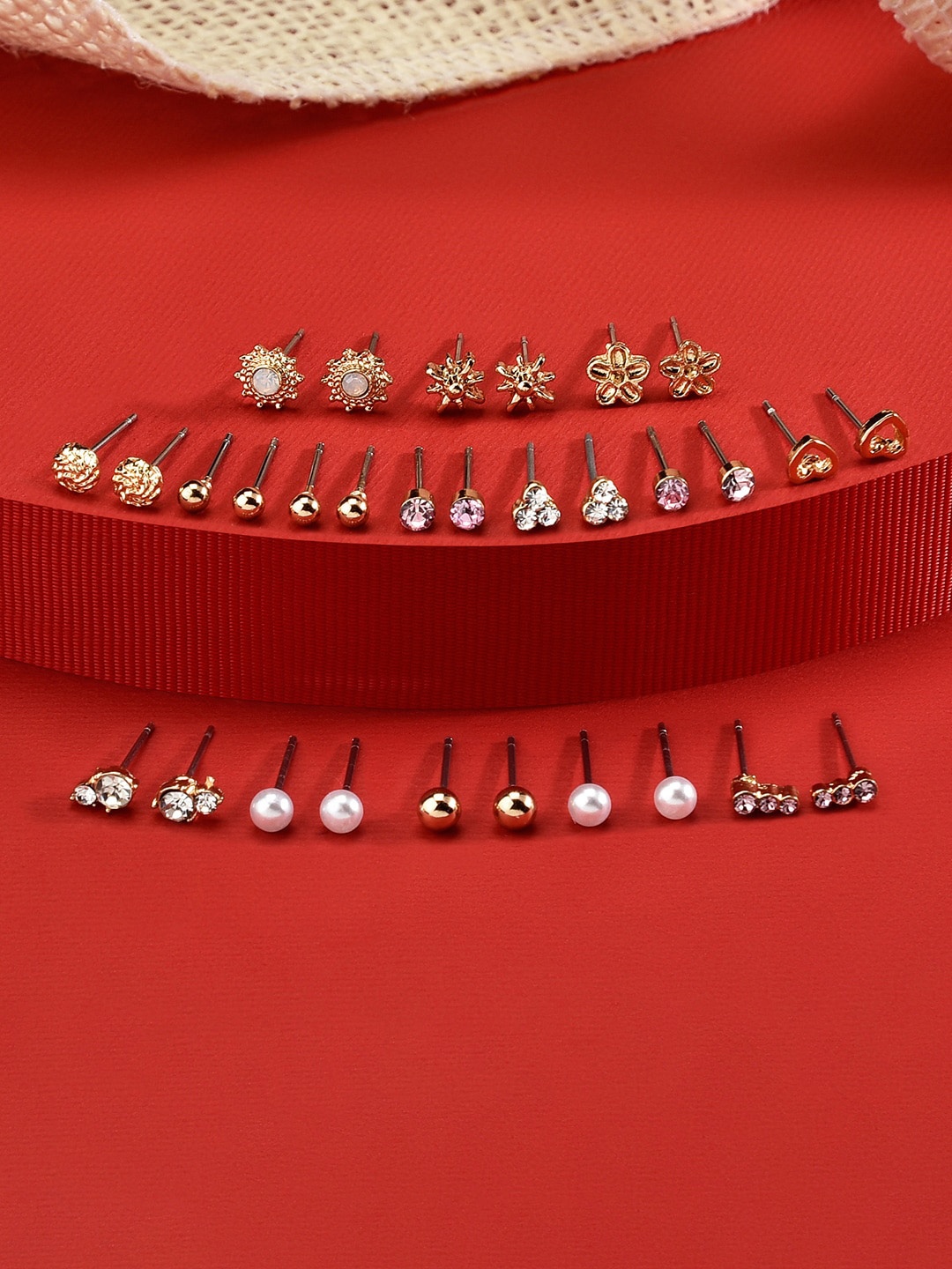 

Accessorize London Women Set of 15 Meadow Muse Stud Earring, Multi
