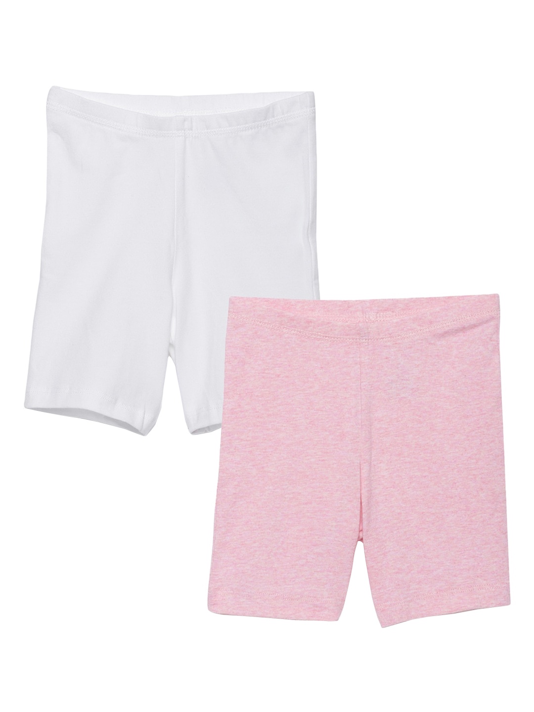 

Charm n Cherish Girls Pack of 2 Boyshorts, White