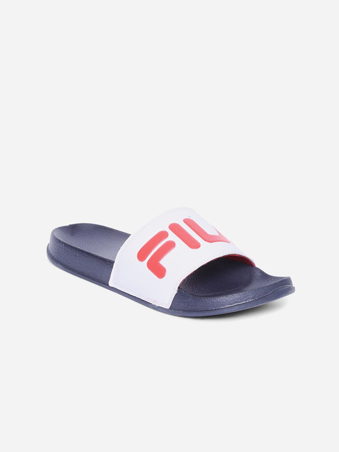 

FILA Men Blue & White Printed Rubber Sliders