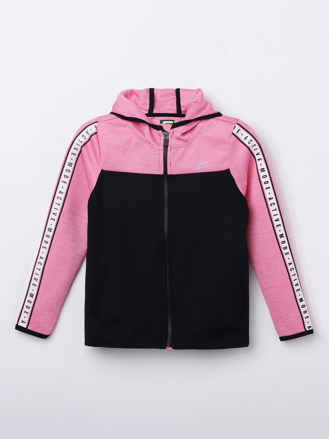 

Fame Forever Active Girls Pink & Black Colourblocked Sweatshirt