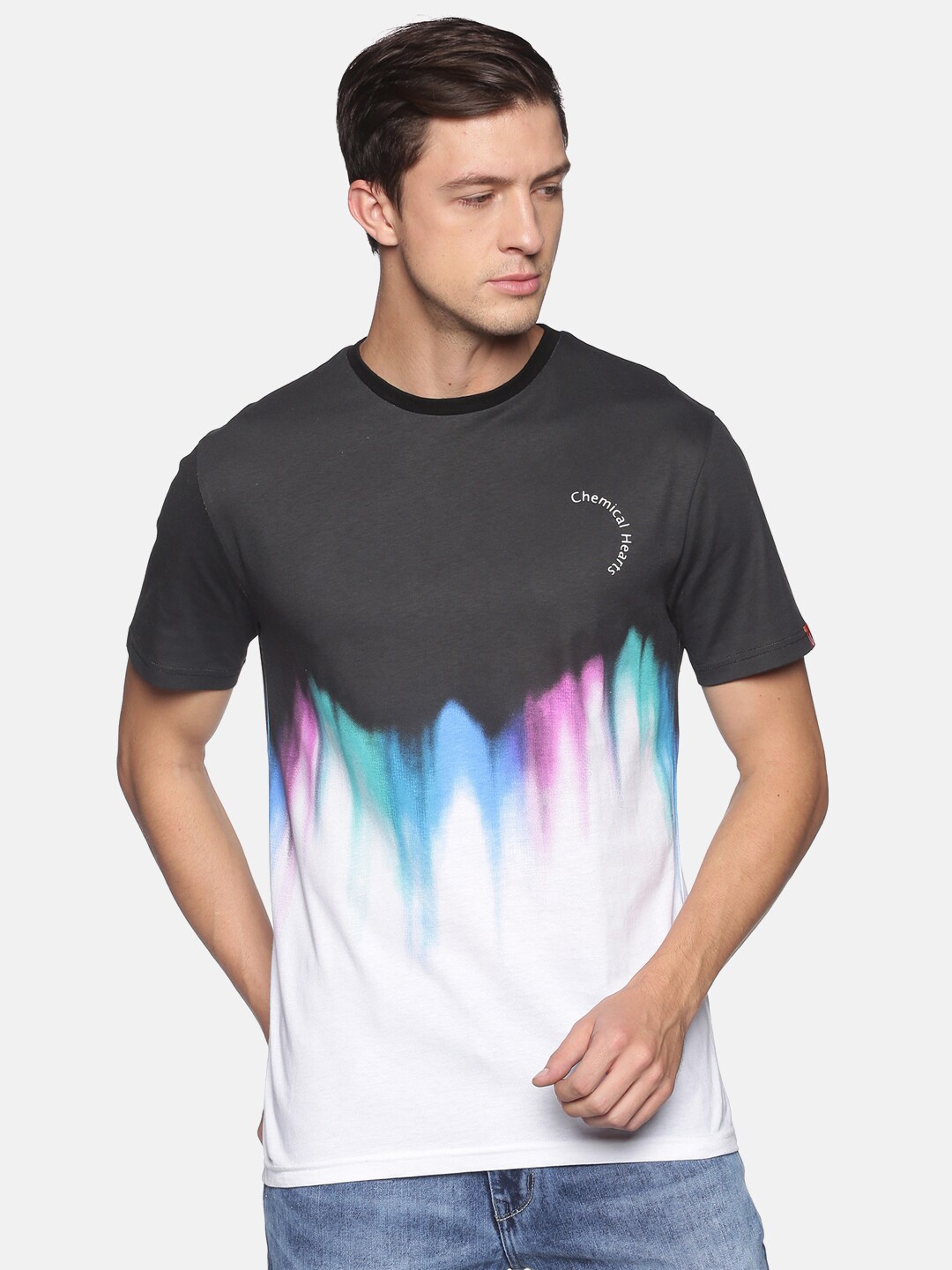 

UrGear Men Multicoloured Tie & Dye Printed T-shirt, Multi