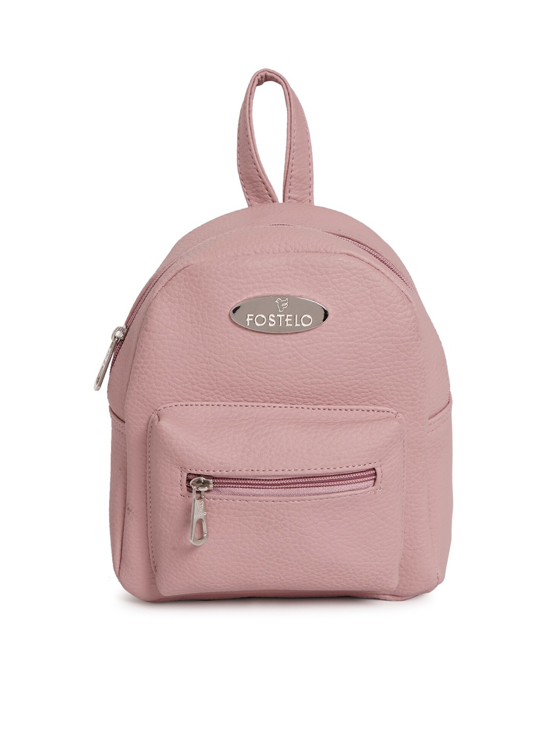 

Fostelo Women Pink Textured Small Backpack