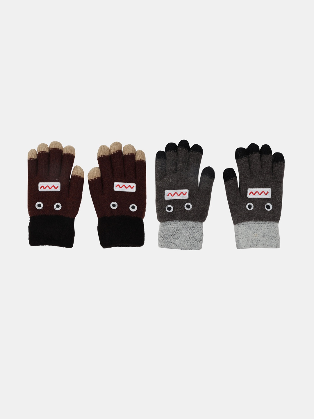 

FabSeasons Kids Pack of 2 Acrylic Gloves, Multi