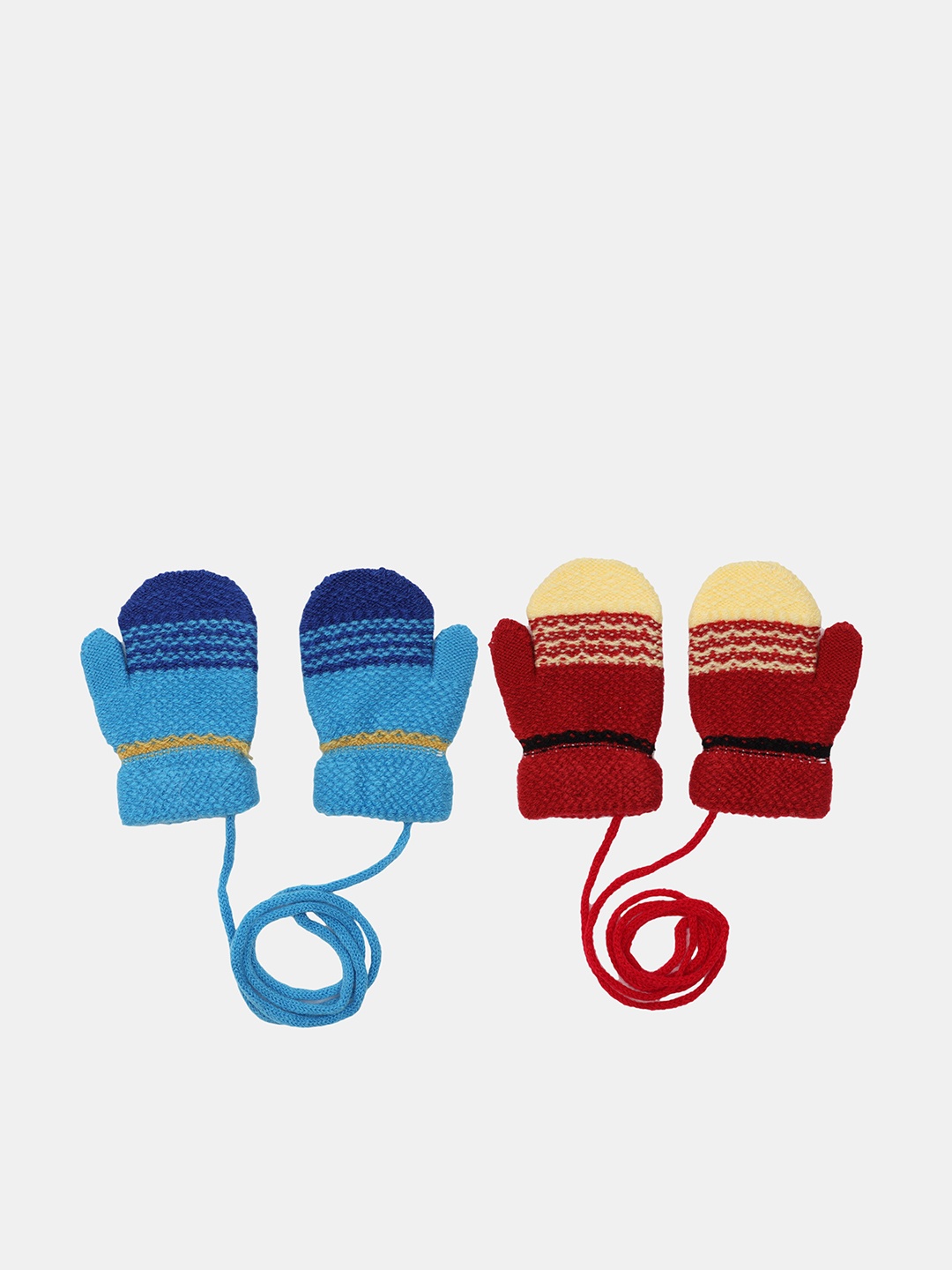 

FabSeasons Unisex Kids Pack of 2 Acrylic Gloves, Multi