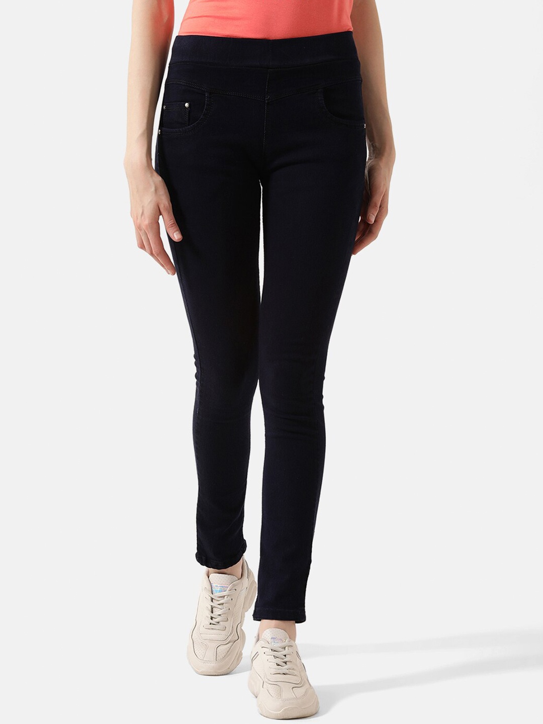 

V2 Value & Variety Women Navy Blue Cotton Jeggings