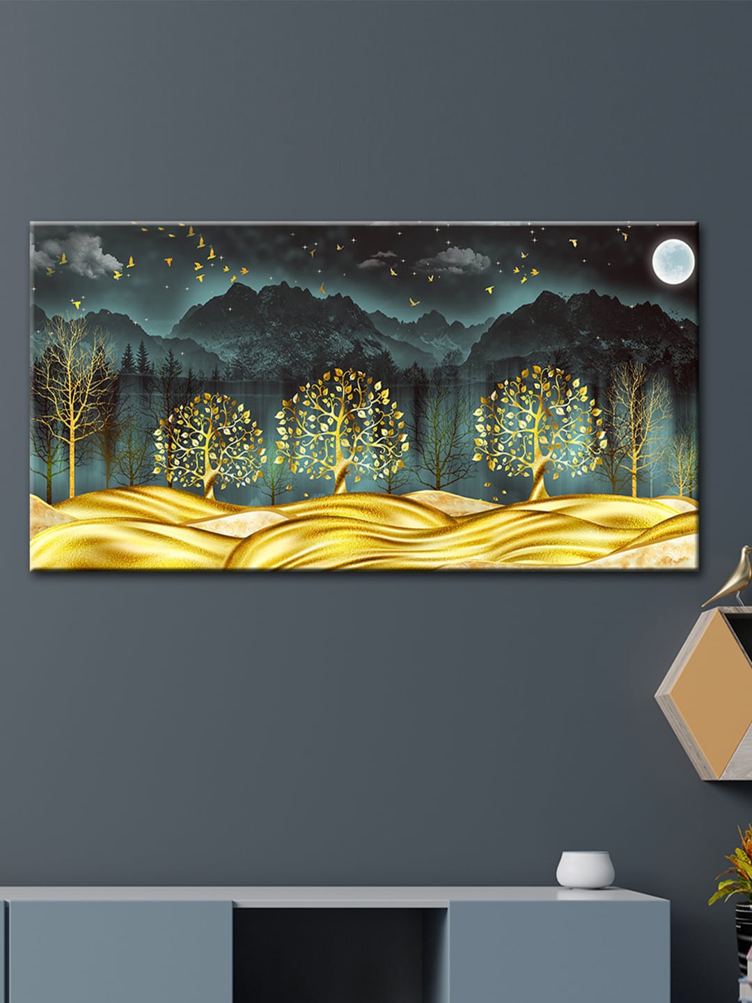 

WALLMANTRA Multicoloured Modern Design Scenery Canvas Printed Painting, Multi