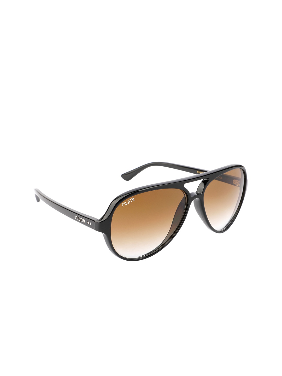 

NUMI Unisex Brown & Black Full Rim Aviator Sunglasses ZEPHYR