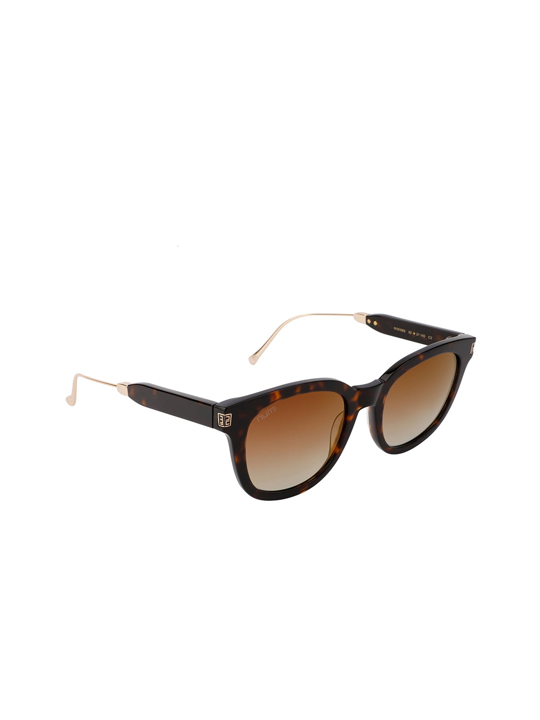

NUMI Unisex Brown Lens & Brown SUPERFLY Rectangle Sunglasses with UV Protected Lens