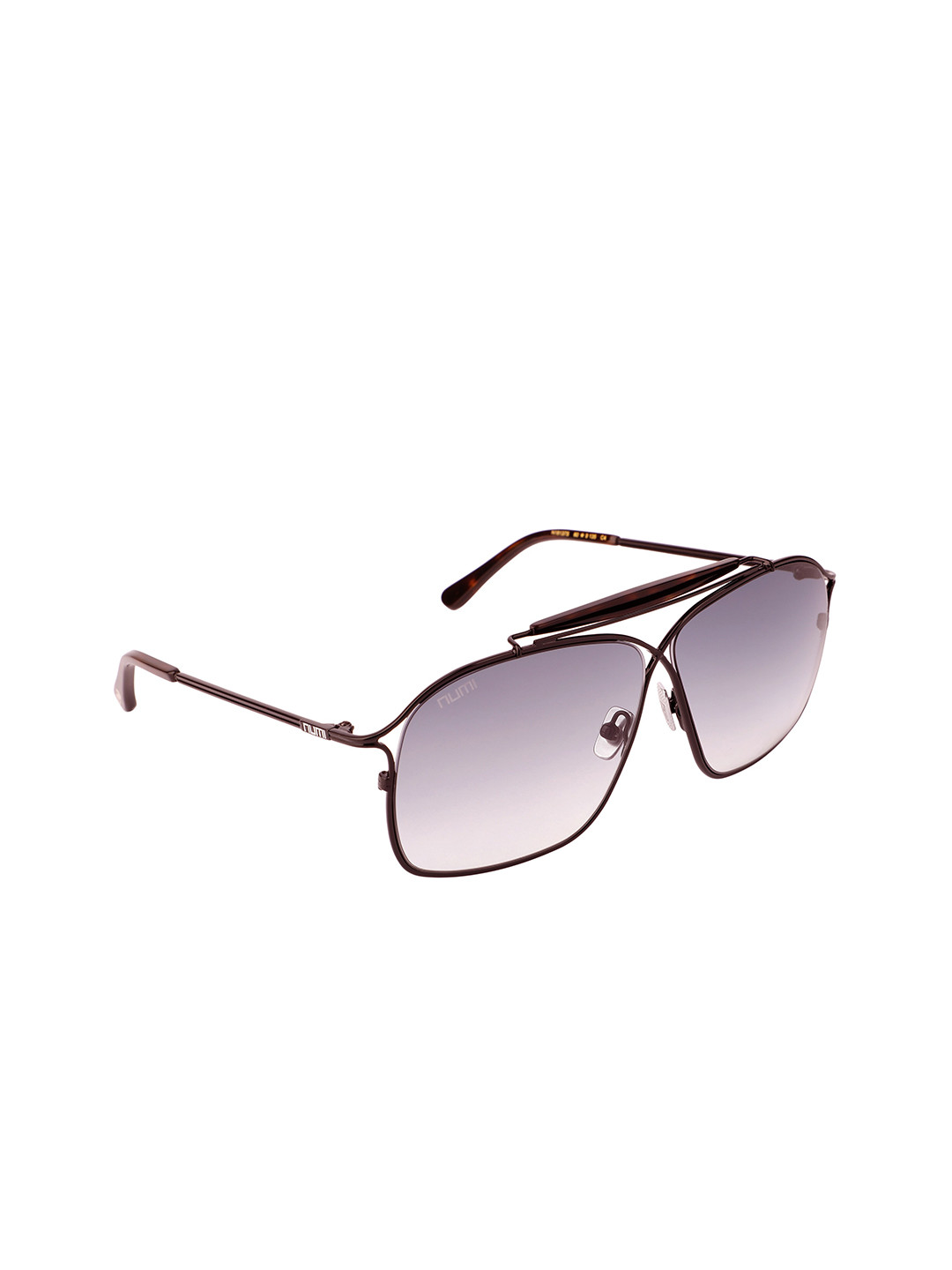 

NUMI Unisex Grey Lens & Brown Full Rim Butterfly Sunglasses