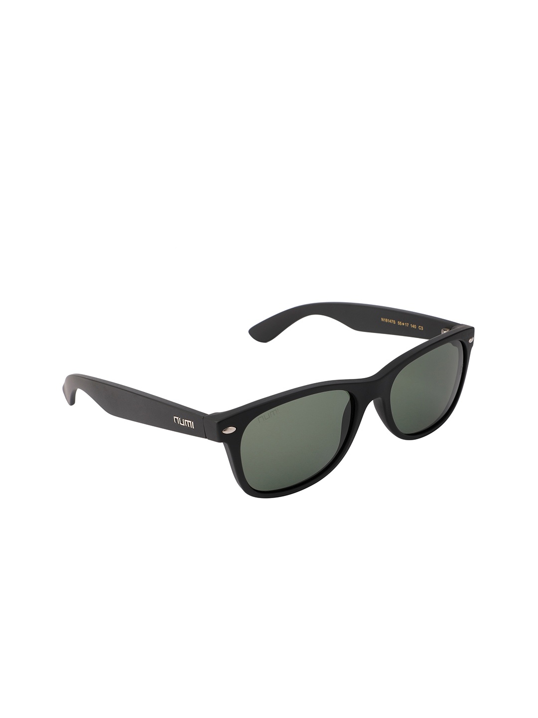 

NUMI Lucien Unisex Black & Green Full Rim UV Protected Sunglasses